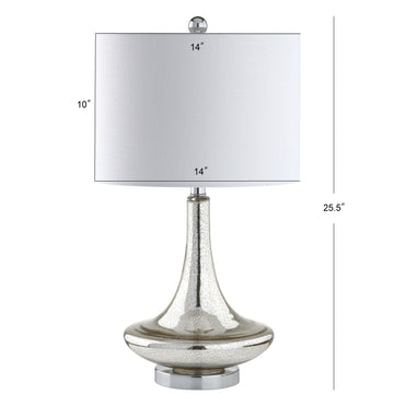 Cecile 25.5" Glass Teardrop LED Table Lamp - JONATHAN Y